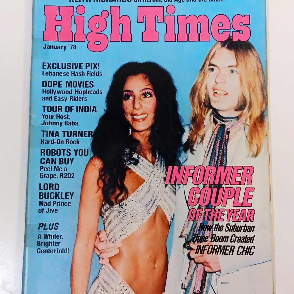 Vintage 1978 January High Times Magazine Keith Richards Tina Turner Free Ship